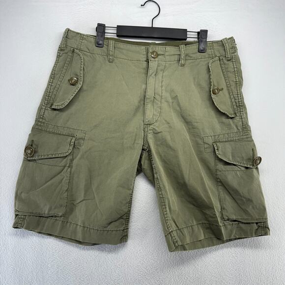 Ralph Lauren Shorts Men's 34 Green Cargo Military Surplus J 4883A RL67 Retro 11" - Picture 1 of 12